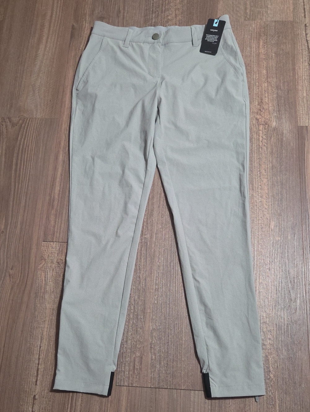 Stretch Pants in Light Gray - Women's Slim Fit